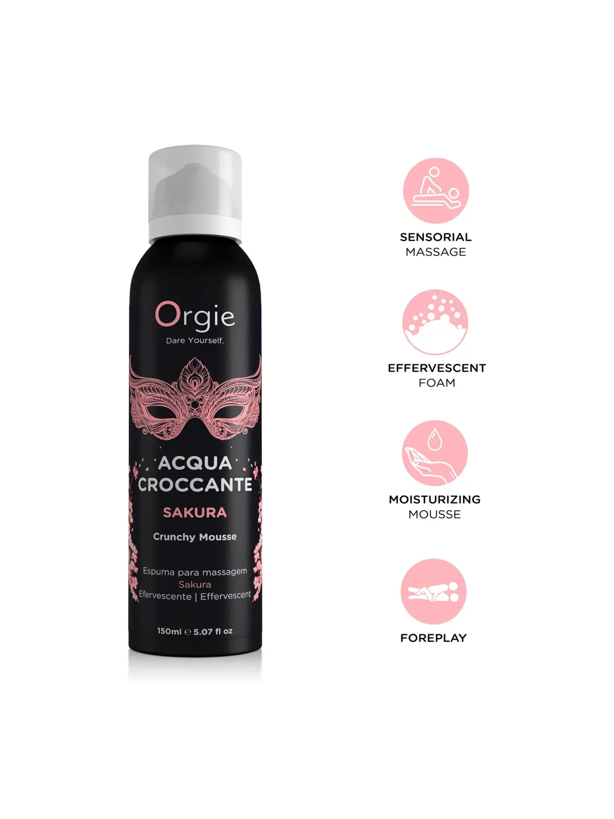ESPUMA DE MASSAGEM CRACKELING ACQUA CROCCANTE SAKURA 150ML ORGIE