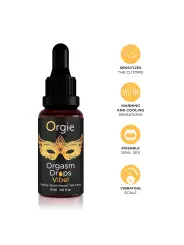 GOTAS COM EFEITO VIBRATÓRIO ORGASM DROPS VIBE 15ML ORGIE