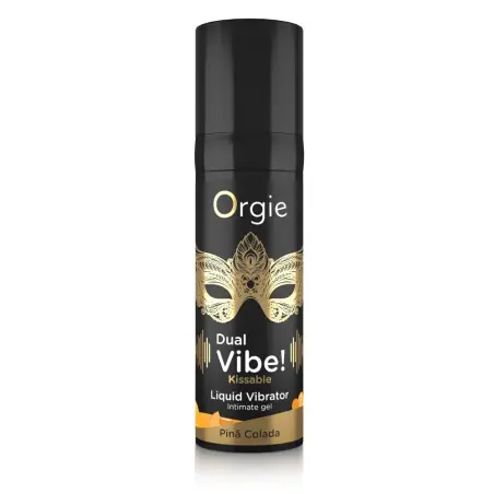VIBRADOR LÍQUIDO COM SABOR A PIÑA COLADA DUAL VIBE 15ML ORGIE