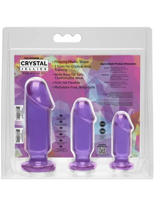 KIT DE PLUGS ANAIS ANAL STARTER KIT ROXO