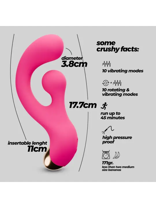 PLEASER VIBRADOR COM ESTIMULAÇÃO ROTATIVA CRUSHIOUS