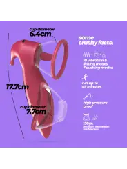 SACI ESTIMULADOR DE CLITÓRIS E MAMILOS COM SUCÇÃO CRUSHIOUS