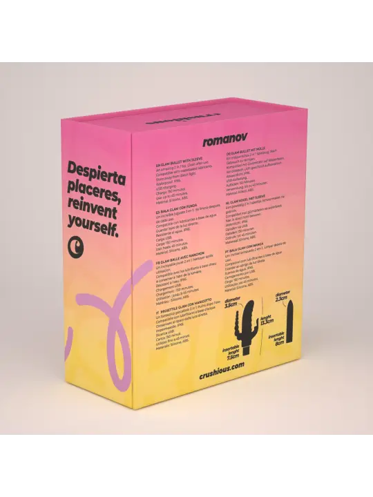 ROMANOV VIBRADOR CLÁSSICO COM MANGA DE SILICONE AMOVÍVEL CRUSHIOUS
