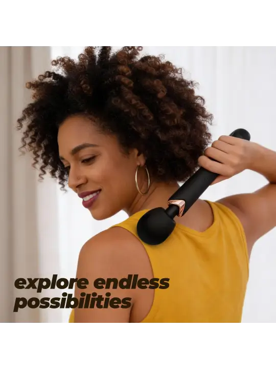 HOLLY MASSAJADOR VARINHA RECARREGÁVEL PRETO CRUSHIOUS