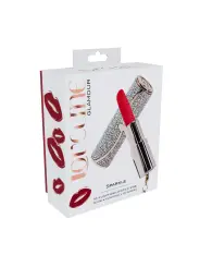 VIBRADOR COM 4 ACESSÓRIOS SPARKLE LIPSTICK IRIDESCENT LOVELINE