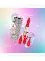 VIBRADOR COM 4 ACESSÓRIOS DIAMOND LIPSTICK IRIDESCENT LOVELINE