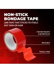 FITA BONDAGE PVC NON-STICK 20 M VERMELHO OUCH!