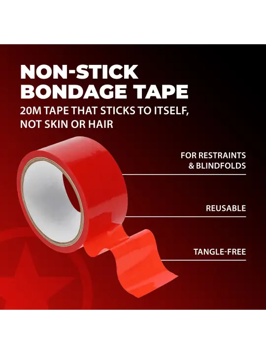 FITA BONDAGE PVC NON-STICK 20 M VERMELHO OUCH!