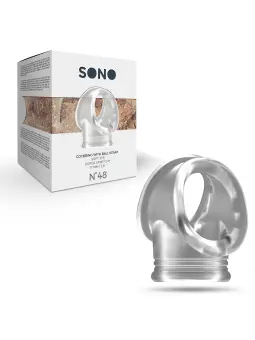 ANEL PARA O PÉNIS COM ALÇA PARA TESTÍCULOS SONO Nº48 TRANSPARENTE