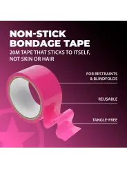 FITA BONDAGE PVC NON-STICK 20 M ROSA OUCH!