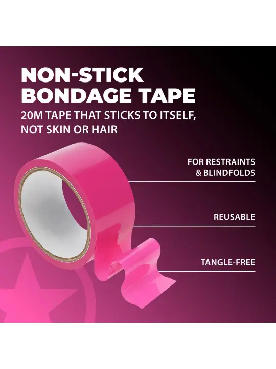 FITA BONDAGE PVC NON-STICK 20 M ROSA OUCH!