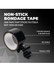 FITA BONDAGE PVC NON-STICK 20 M PRETO OUCH!