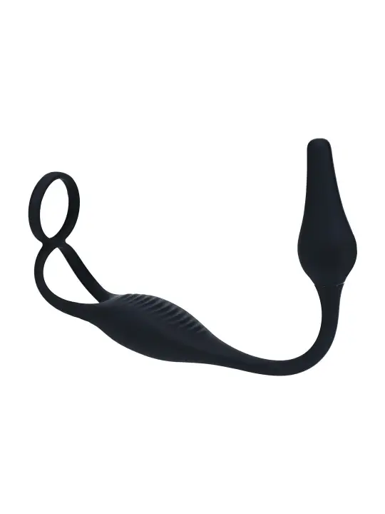 ESTIMULADOR DE PRÓSTATA EM SILICONE COM VIBRAÇÃO E ANEL PARA O PÉNIS LEVELZ