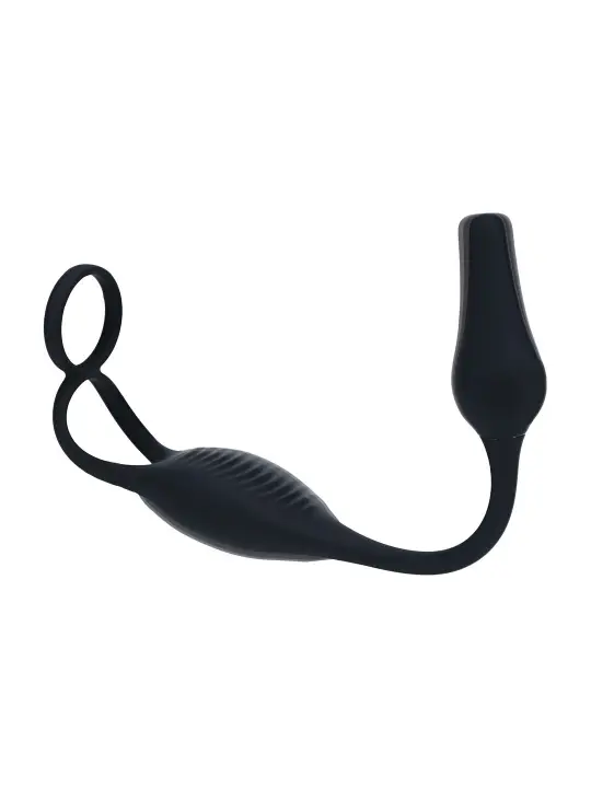 ESTIMULADOR DE PRÓSTATA EM SILICONE COM VIBRAÇÃO E ANEL PARA O PÉNIS LEVELZ