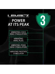 ANEL VIBRATÓRIO E AJUSTÁVEL PARA O PÉNIS EM SILICONE PRETO LEVELZ