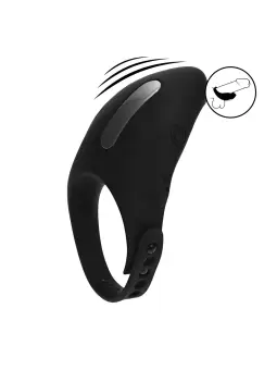 ANEL VIBRATÓRIO E AJUSTÁVEL PARA O PÉNIS EM SILICONE PRETO LEVELZ