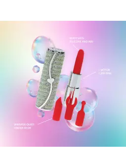 VIBRADOR COM 4 ACESSÓRIOS CANDY LIPSTICK VERDE LOVELINE