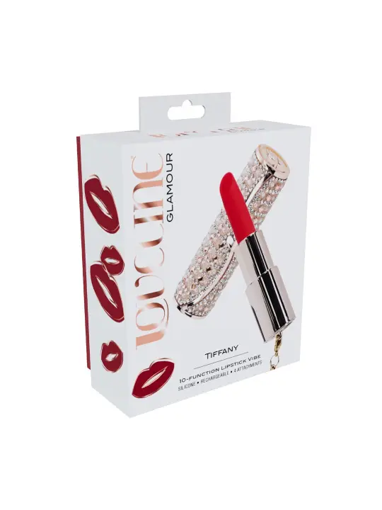 VIBRADOR COM 4 ACESSÓRIOS TIFFANY LIPSTICK ROSA LOVELINE