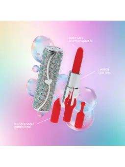 VIBRADOR COM 4 ACESSÓRIOS TIFFANY LIPSTICK AZUL LOVELINE