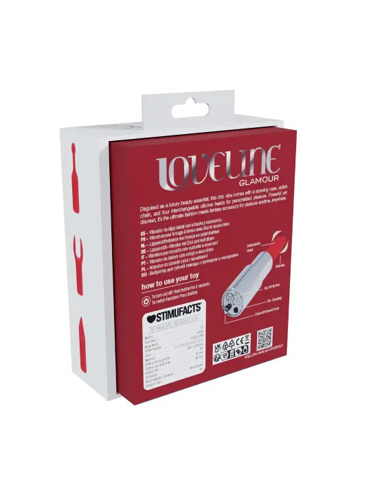 VIBRADOR COM 4 ACESSÓRIOS ANGEL LIPSTICK CLEAR LOVELINE