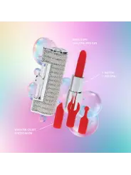 VIBRADOR COM 4 ACESSÓRIOS ANGEL LIPSTICK CLEAR LOVELINE