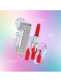 VIBRADOR COM 4 ACESSÓRIOS ANGEL LIPSTICK CLEAR LOVELINE