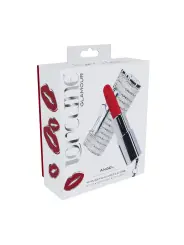 VIBRADOR COM 4 ACESSÓRIOS ANGEL LIPSTICK CLEAR LOVELINE