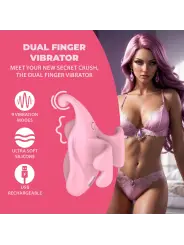 VIBRADOR DE DEDO FINGER DUAL ROSA LOVELINE