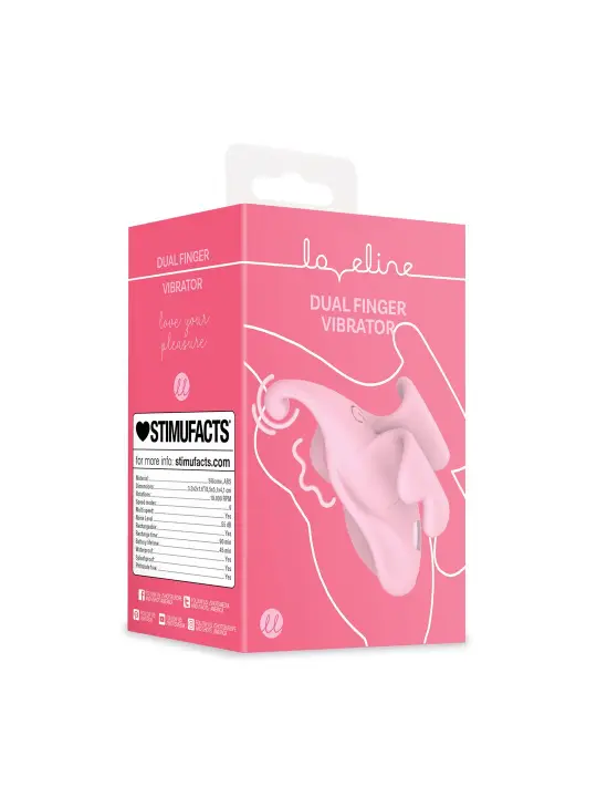 VIBRADOR DE DEDO FINGER DUAL ROSA LOVELINE