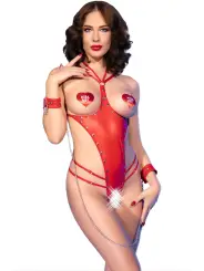 BODY COM ALGEMAS CR-4874 VERMELHO CHILIROSE