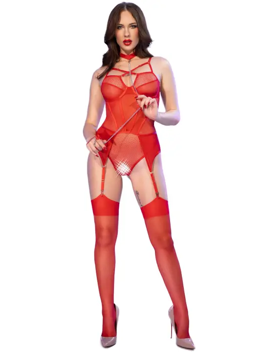 CONJUNTO BODY CR-4879 VERMELHO CHILIROSE