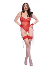 BODY COM ALGEMAS CR-4881 VERMELHO CHILIROSE