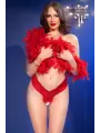 TANGA DE RENDA COM ABERTURA CR-4885 VERMELHA CHILIROSE
