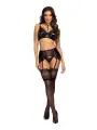 CONJUNTO DE 3 PEÇAS NOIR FANTASY SET BEAUTY NIGHT FASHION PRETO