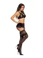 CONJUNTO DE 3 PEÇAS NOIR FANTASY SET BEAUTY NIGHT FASHION PRETO