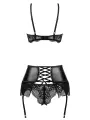 CONJUNTO DE 3 PEÇAS NOIR FANTASY SET BEAUTY NIGHT FASHION PRETO