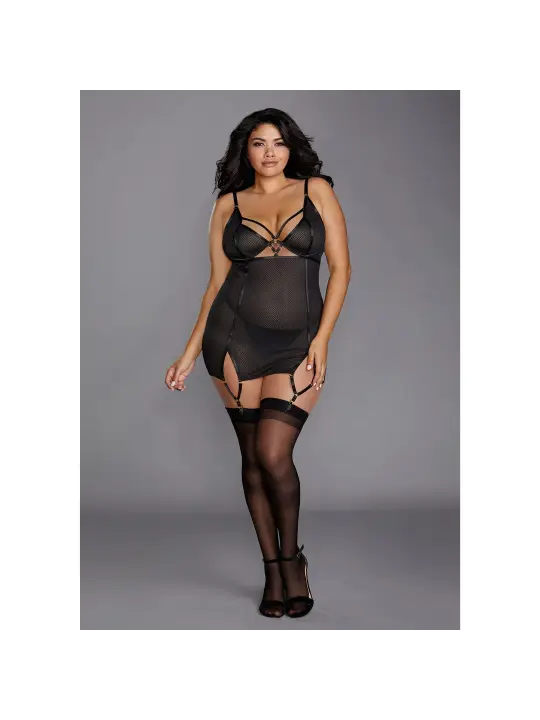 CAMISA DE NOITE COM LIGUEIROS E TANGA TAMANHO QUEEN DREAMGIRL