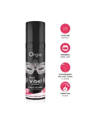 VIBRADOR LÍQUIDO COM SABOR A GIN TÓNICO DE MORANGO DUAL VIBE 15ML ORGIE
