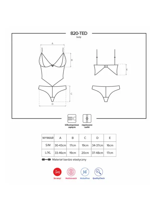 BODY 820-TED OBSESSIVE PRETO