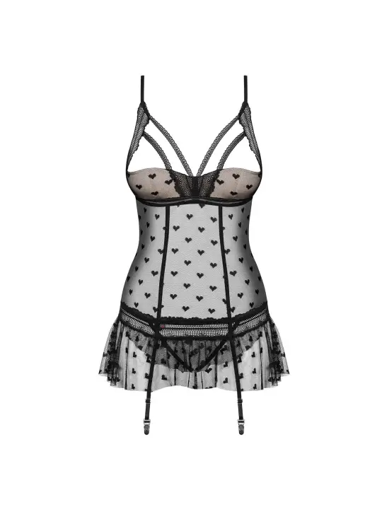 CORPETE E TANGA HEARTIA OBSESSIVE PRETO