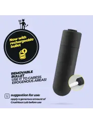 DAEMON ANEL PARA O PÉNIS COM BALA RECARREGÁVEL PRETO CRUSHIOUS