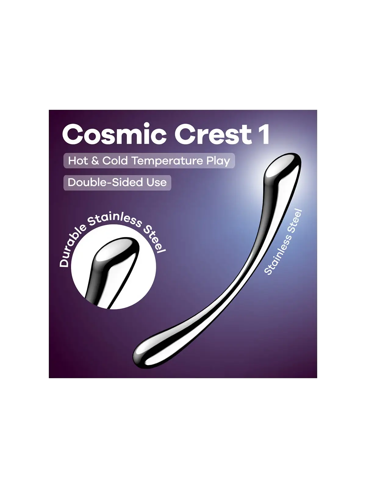 DILDO EM METAL COSMIC CREST 1 SATISFYER