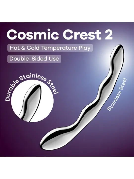DILDO EM METAL COSMIC CREST 2 SATISFYER