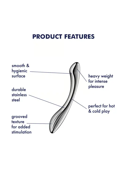 DILDO EM METAL PURE GRAVITY 1 SATISFYER