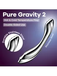 DILDO EM METAL PURE GRAVITY 2 SATISFYER