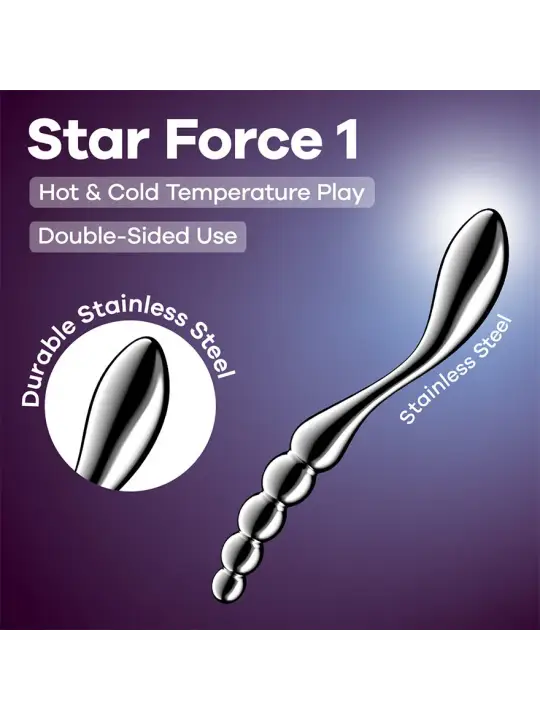 DILDO EM METAL STAR FORCE 1 SATISFYER
