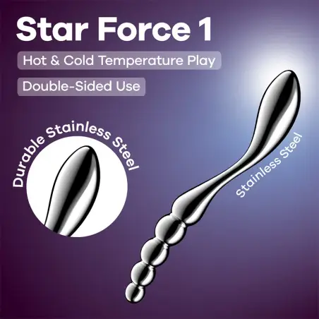 DILDO EM METAL STAR FORCE 1 SATISFYER
