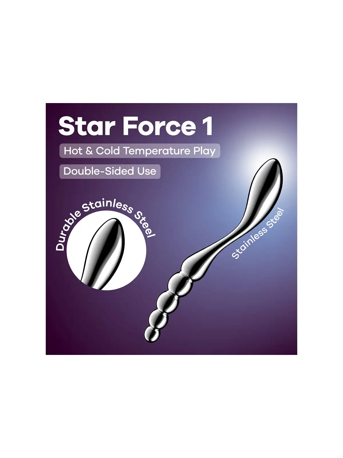 DILDO EM METAL STAR FORCE 1 SATISFYER