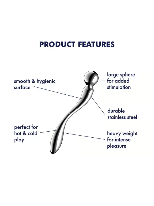 DILDO EM METAL STAR FORCE 2 SATISFYER