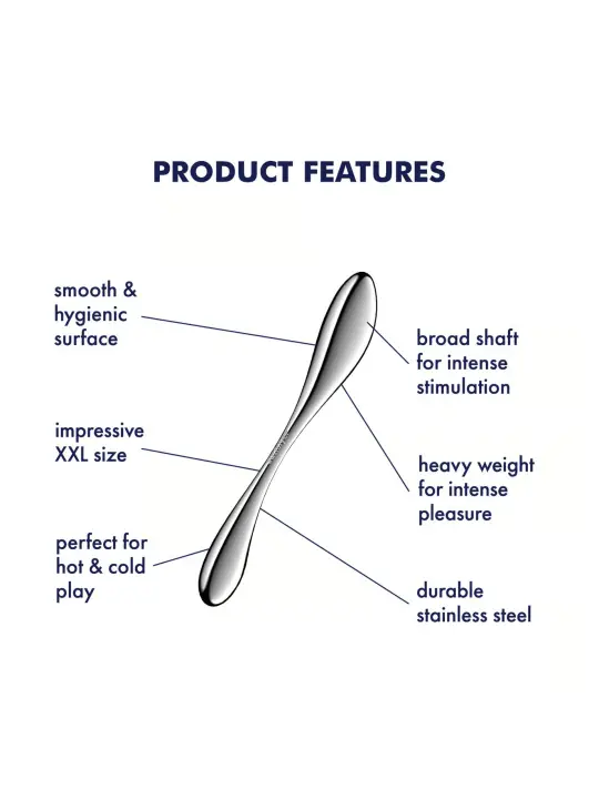 DILDO EM METAL STAR FORCE 3 SATISFYER